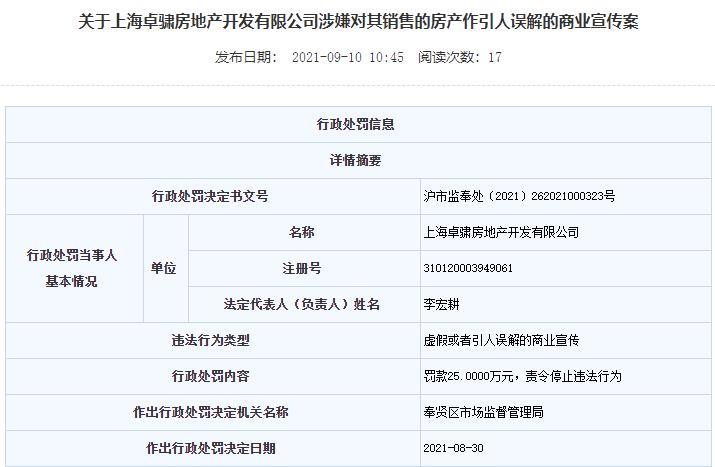 以下为原文:金地集团2020年年报显示,上海卓骕房地产开发有限公司为